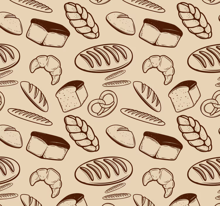 Rollo für küche nahtlos bäckerei design - TenStickers