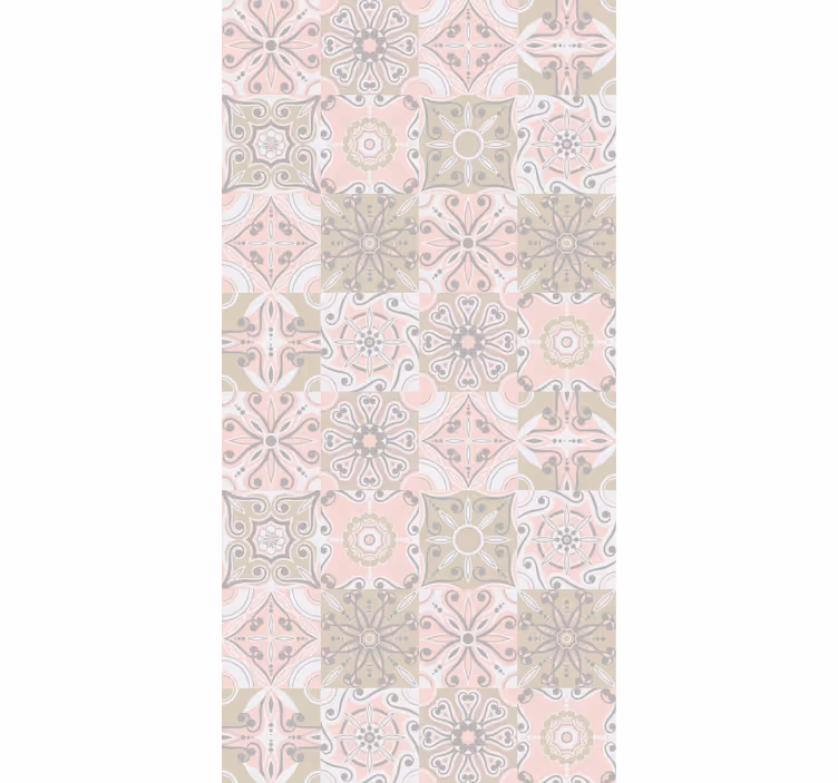 Rollo für küche in rosa und grau fliesen - TenStickers