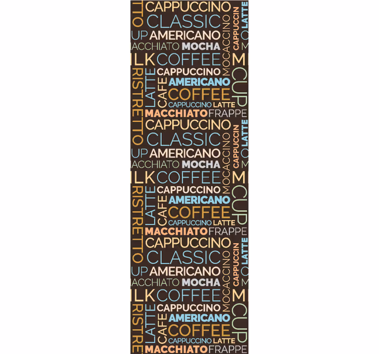 Rollo für küche mit kaffeetext-muster - TenStickers