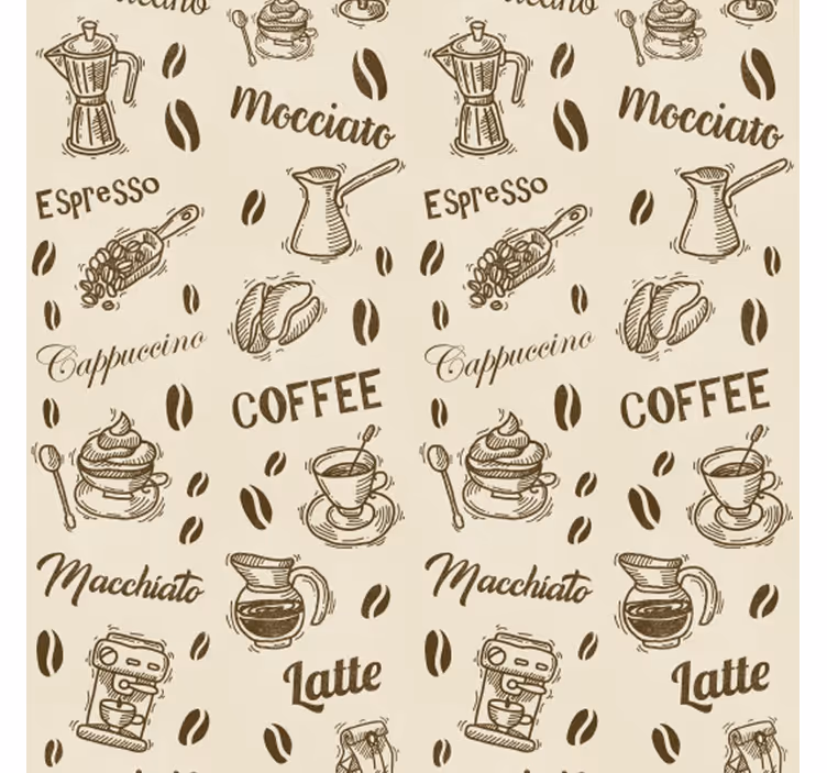 Rollo für küche mit 3d kaffeemuster - TenStickers