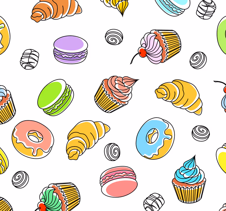 Rollo für küche köstliche gebäcke - TenStickers