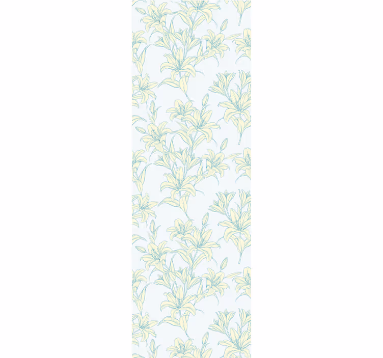 Rollo esszimmer mit vintage blumenmuster lilien - TenStickers