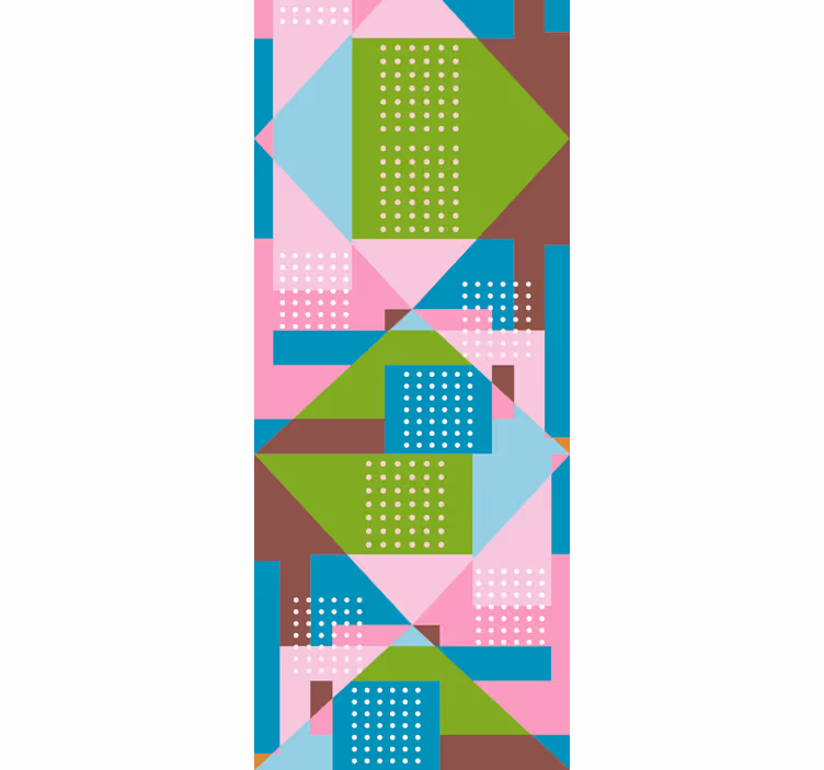 Rollo esszimmer mit pastellfarbenem geometrischem muster - TenStickers