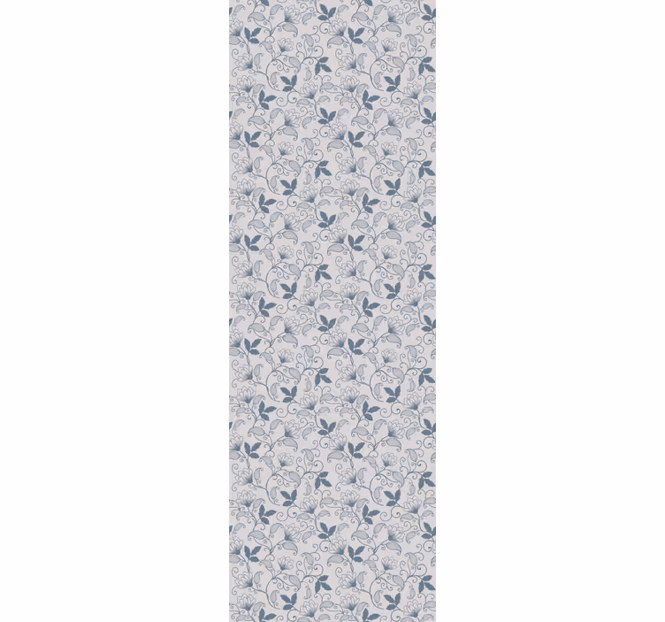 Rollo esszimmer mit floralem blauen hamptons-muster - TenStickers