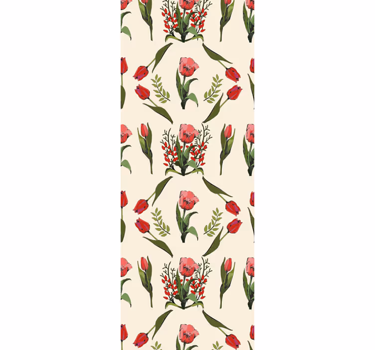 Rollo esszimmer frühling mit roten tulpen - TenStickers