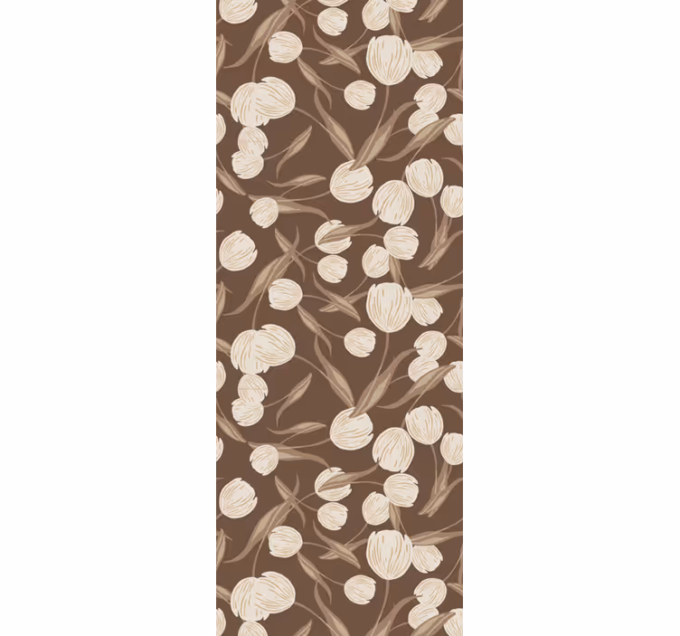 Rollo esszimmer elegantes beige tulpenmuster - TenStickers