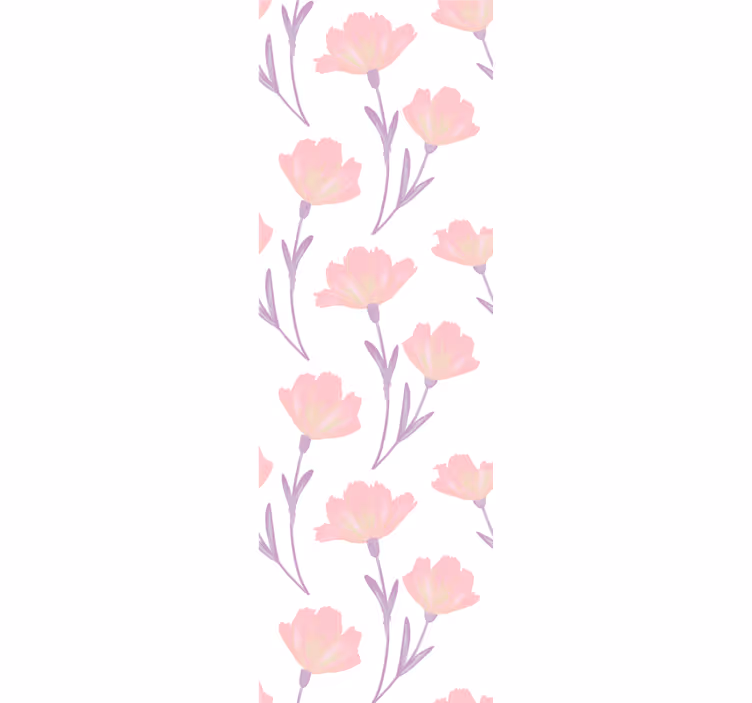 Rollo esszimmer mit minimalistischem aquarellblumenmuster - TenStickers