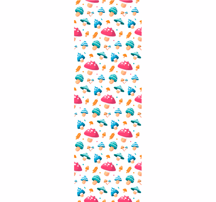 Rollo esszimmer mit bunten pilzen - TenStickers