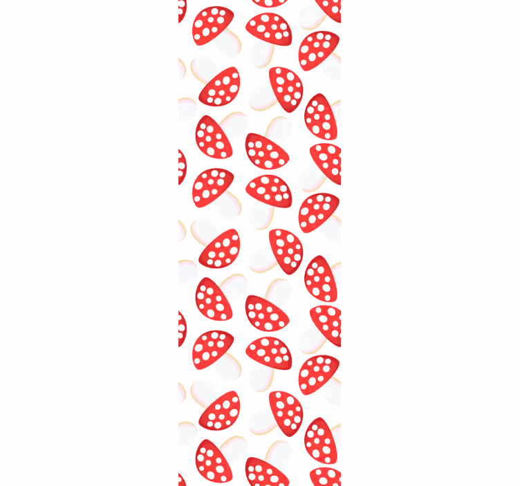 Rollo esszimmer klassische pilze auf weißem hintergrund - TenStickers