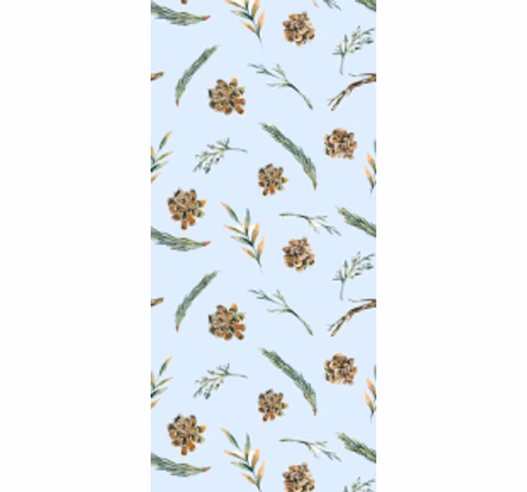 Rollo esszimmer aquarell blumen blau - TenStickers
