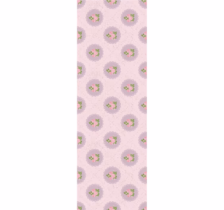 Rollo esszimmer shabby chic rosa kariert - TenStickers