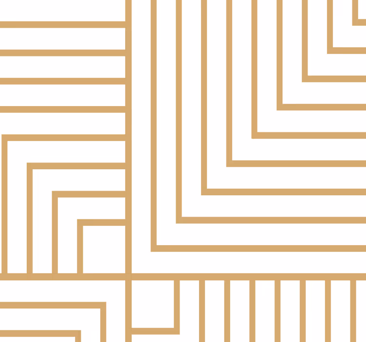 Rollo esszimmer geometrisch in weiß und gold - TenStickers