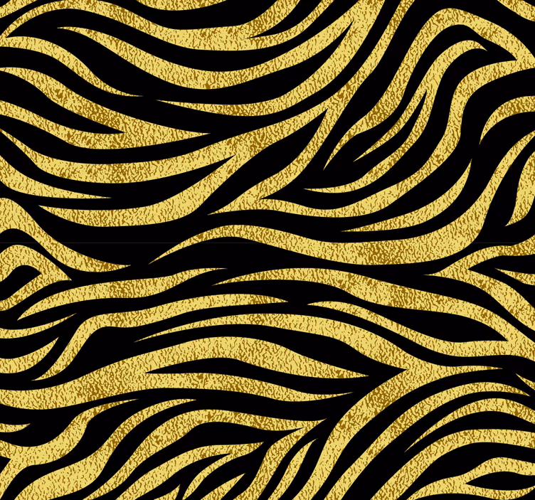 Rollo esszimmer mit goldenem zebra-muster - TenStickers