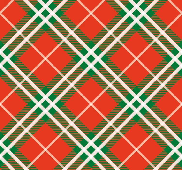 Rollo esszimmer im rot-grünen schottischen tartan - TenStickers