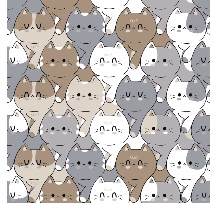Rollo fenster kinderzimmer mit katzenillustration - TenStickers