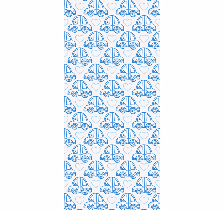 Rollo fenster kinderzimmer mit blauen auto-linien - TenStickers