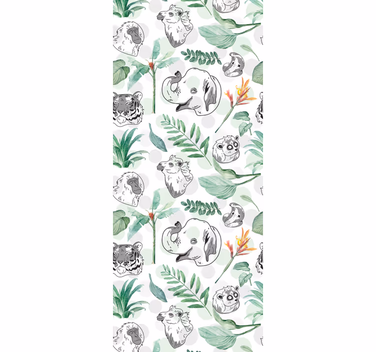 Rollo fenster kinderzimmer mit aquarell tropenmotiven - TenStickers