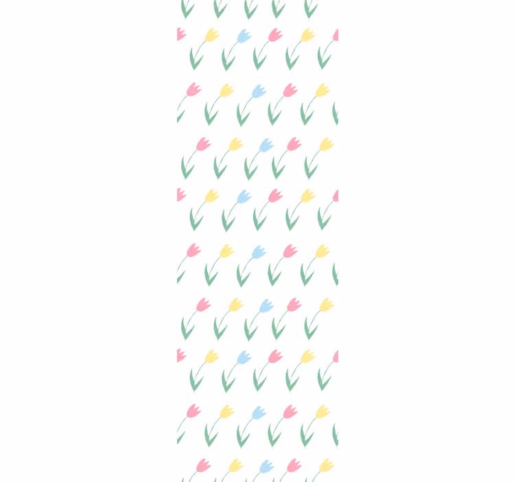 Rollo fenster kinderzimmer buntes tulpenmuster - TenStickers