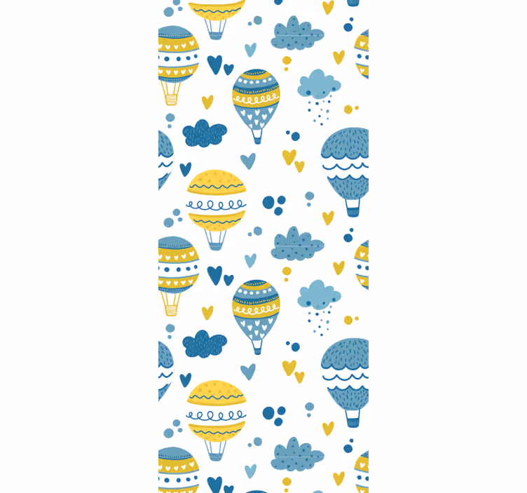 Rollo fenster kinderzimmer bunte ballons und wolken - TenStickers