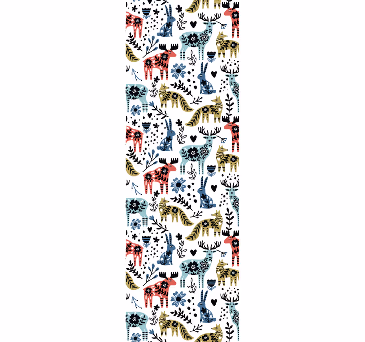 Rollo fenster kinderzimmer mit schönen rentier und fuchs - TenStickers
