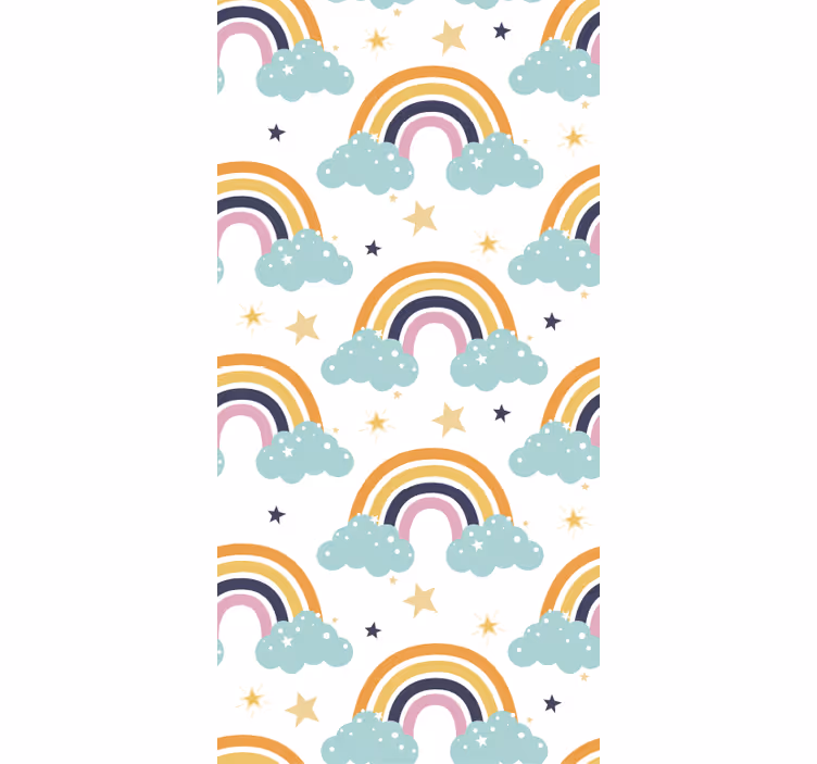 Rollo fenster kinderzimmer mit buntem regenbogen-muster - TenStickers