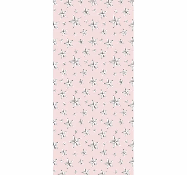 Rollo fenster kinderzimmer weiße sterne pinker hintergrund - TenStickers