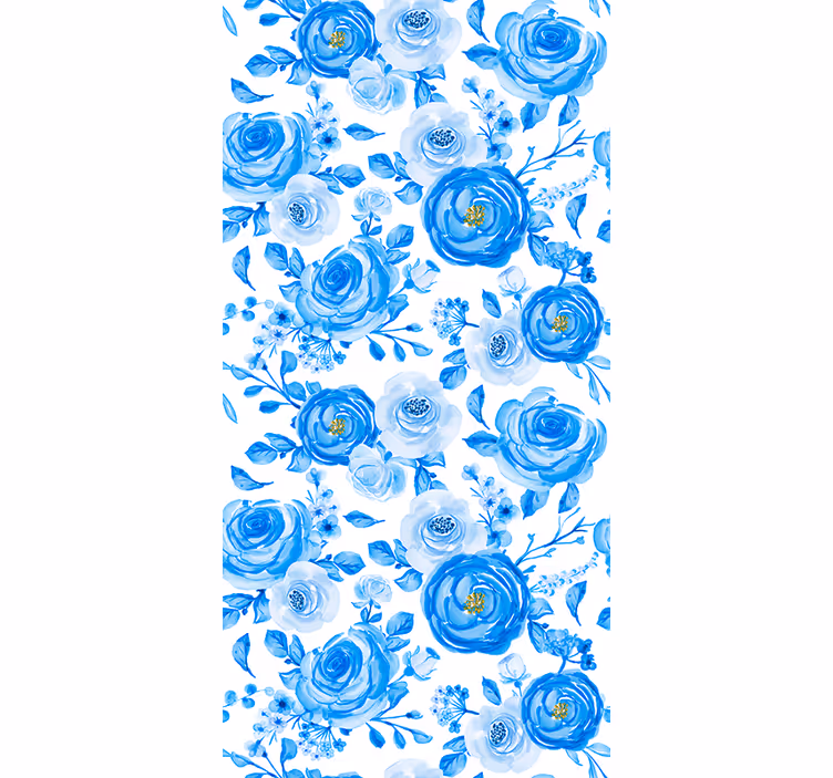Rollo fenster kinderzimmer mit blauen uhren und blumen - TenStickers