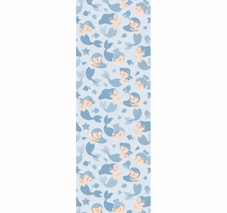 Rollo fenster kinderzimmer meerjungfrau kind blau lächelnd - TenStickers