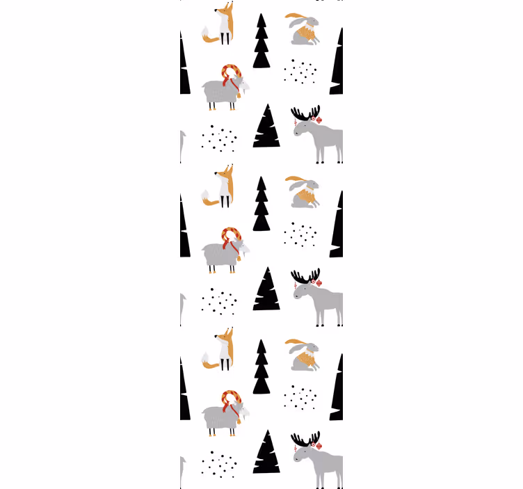 Rollo fenster kinderzimmer mit wintertier-muster - TenStickers