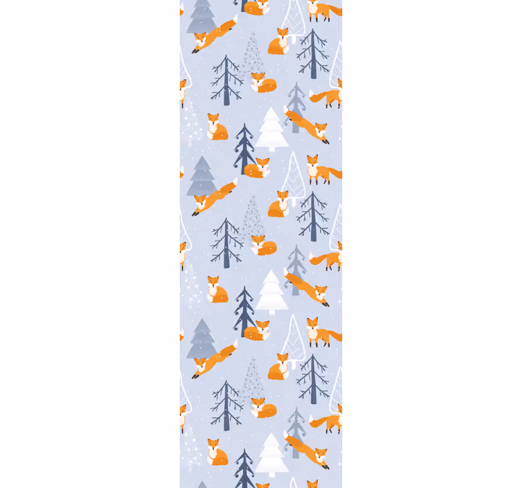 Rollo fenster kinderzimmer mit süßem fuchs winterwald muster - TenStickers