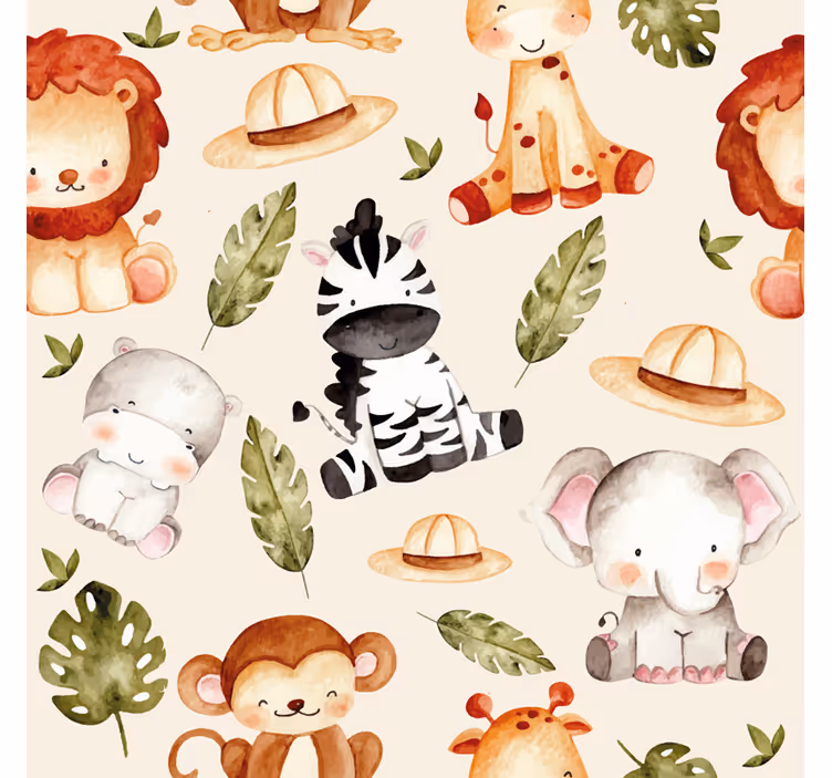 Rollo fenster kinderzimmer beige safari - TenStickers