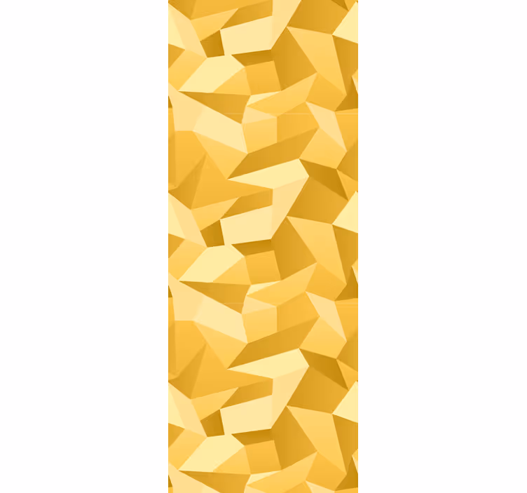 Rollo fenster home office 3d gold geometrische formen - TenStickers