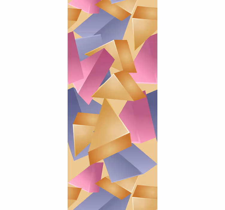 Rollo fenster home office goldene pyramide geometrisch - TenStickers