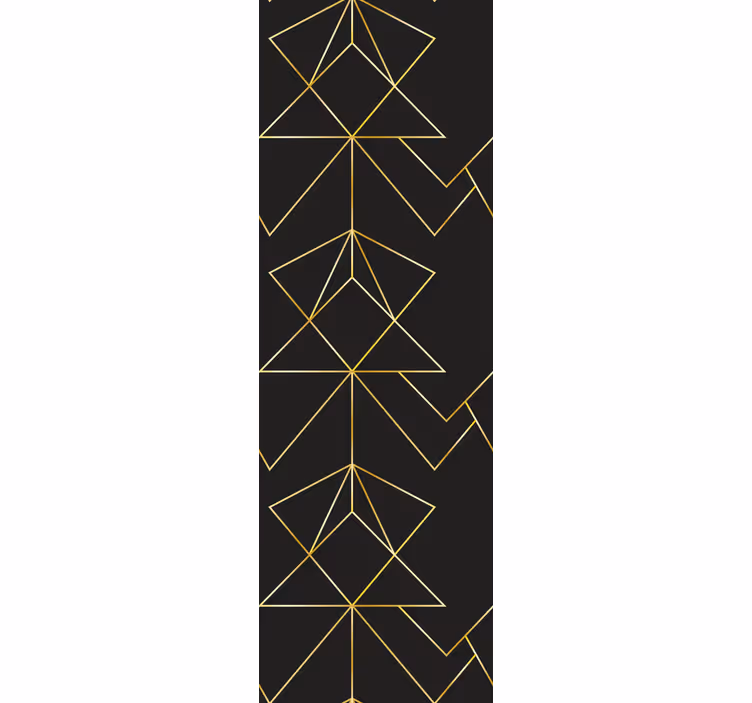 Rollo fenster home office elegante linien in schwarz und gold - TenStickers