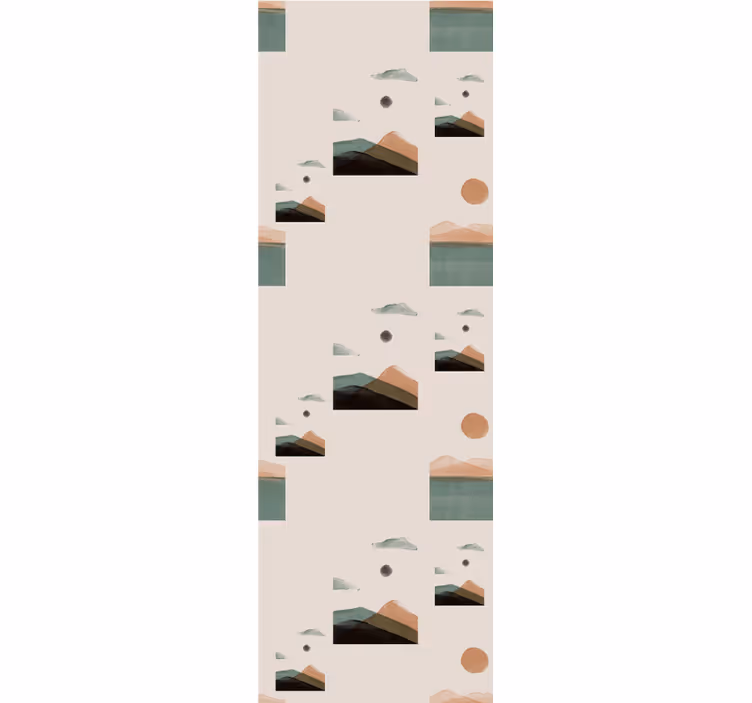 Rollo fenster home office abstrakte berge - TenStickers