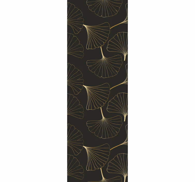 Rollo fenster home office ginkgo blätter anthrazit gold - TenStickers