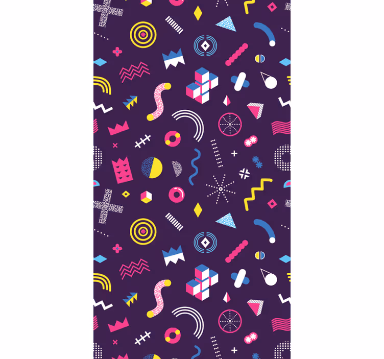 Rollo fenster jugendzimmer im memphis gaming design - TenStickers