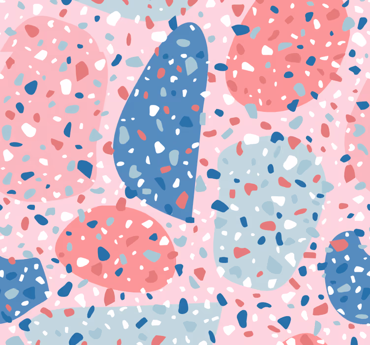 Rollo fenster jugendzimmer in pink terrazzo - TenStickers