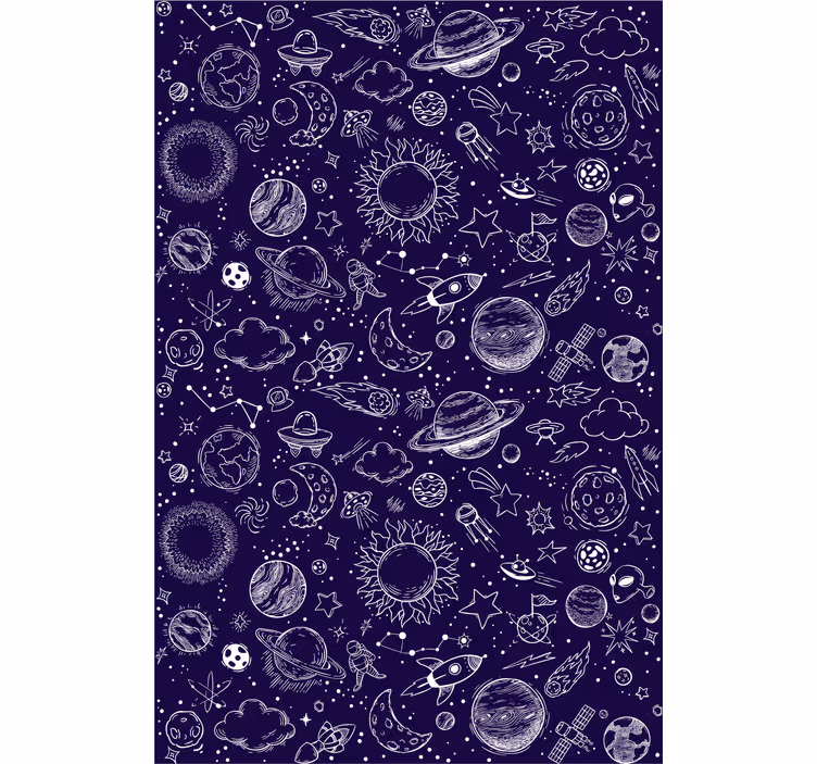Rollo fenster jugendzimmer planet doodle - TenStickers