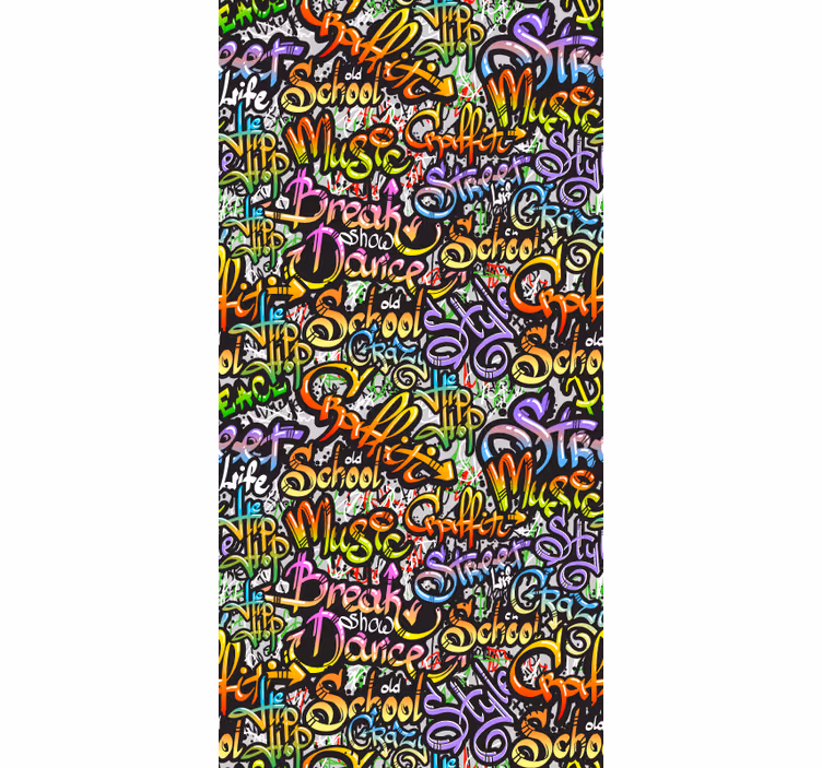 Rollo fenster jugendzimmer graffiti wandtext - TenStickers