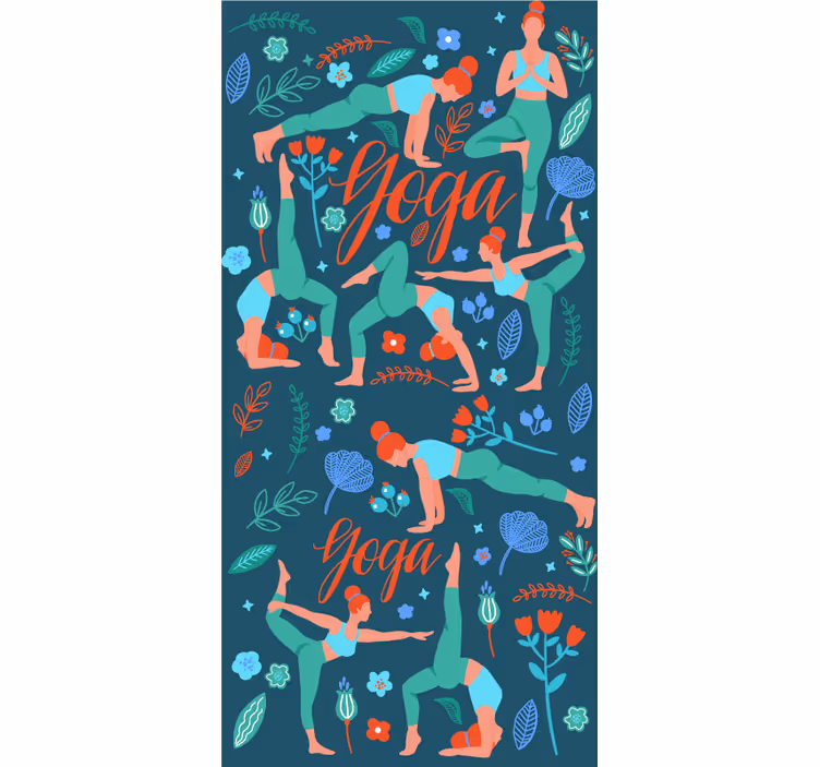 Rollo fenster jugendzimmer für yoga praktizierende frau - TenStickers