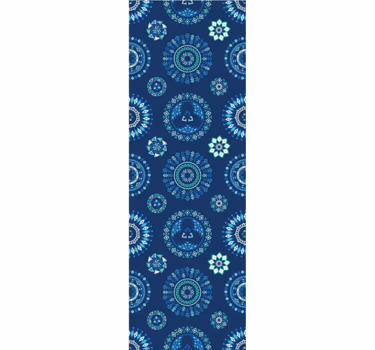 Rollo fenster jugendzimmer blau abstraktes muster - TenStickers