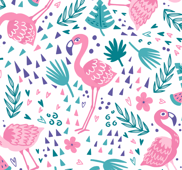 Rollo fenster jugendzimmer flamingo-muster - TenStickers