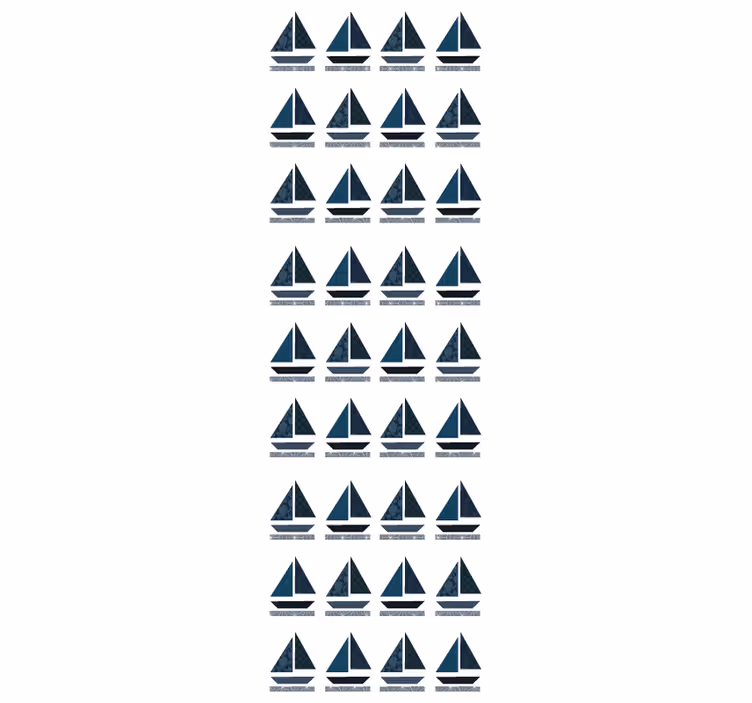Fenster rollo modern mit segelboot-muster - TenStickers