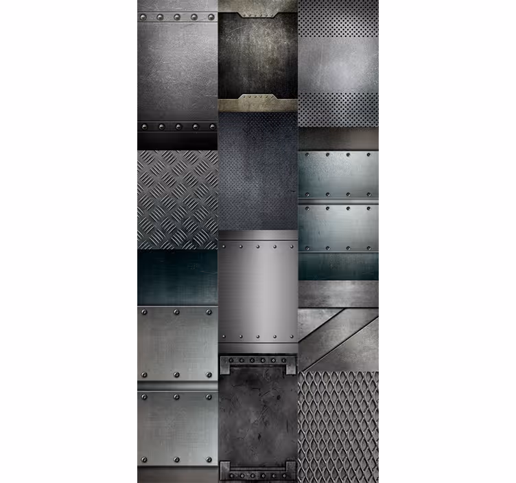 Fenster rollo modern mit metall schwarz blockmuster - TenStickers