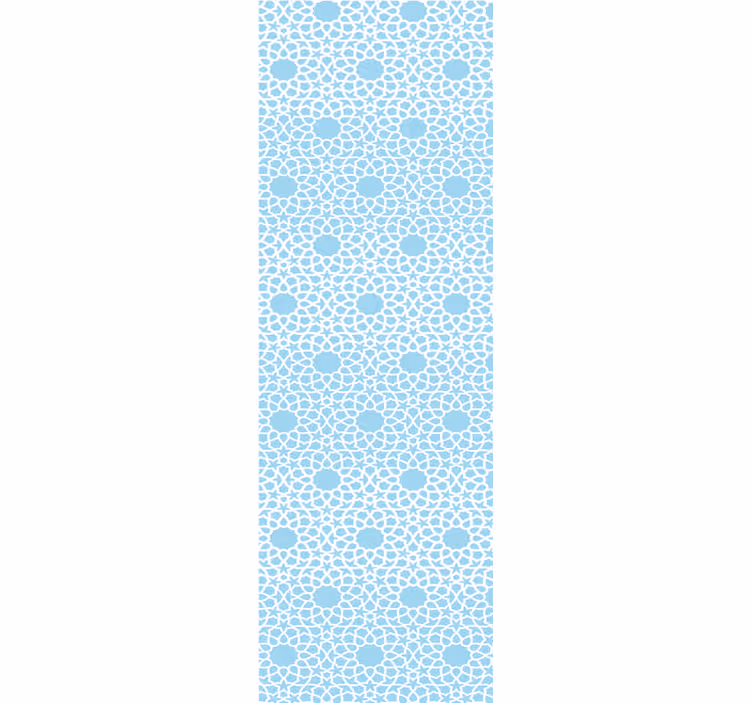 Fenster rollo modern mit blau-weißem geometrischen muster - TenStickers