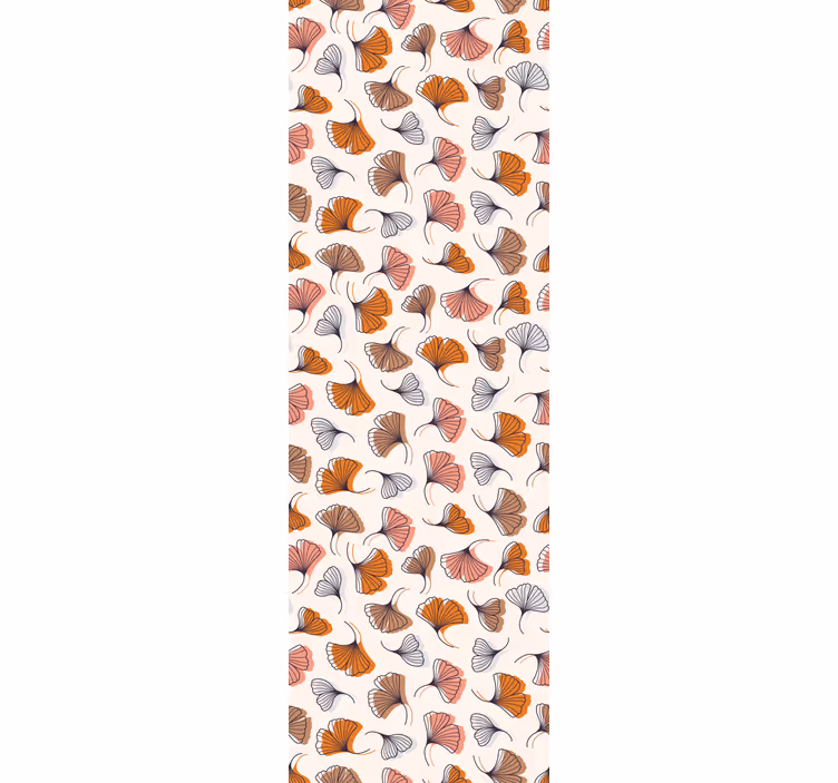 Fenster rollo modern mit handgezeichneten ginkgo-blättern - TenStickers