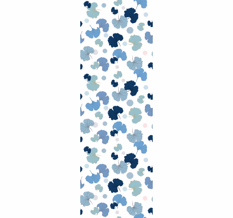 Fenster rollo modern blaues ginkgo blatt - TenStickers