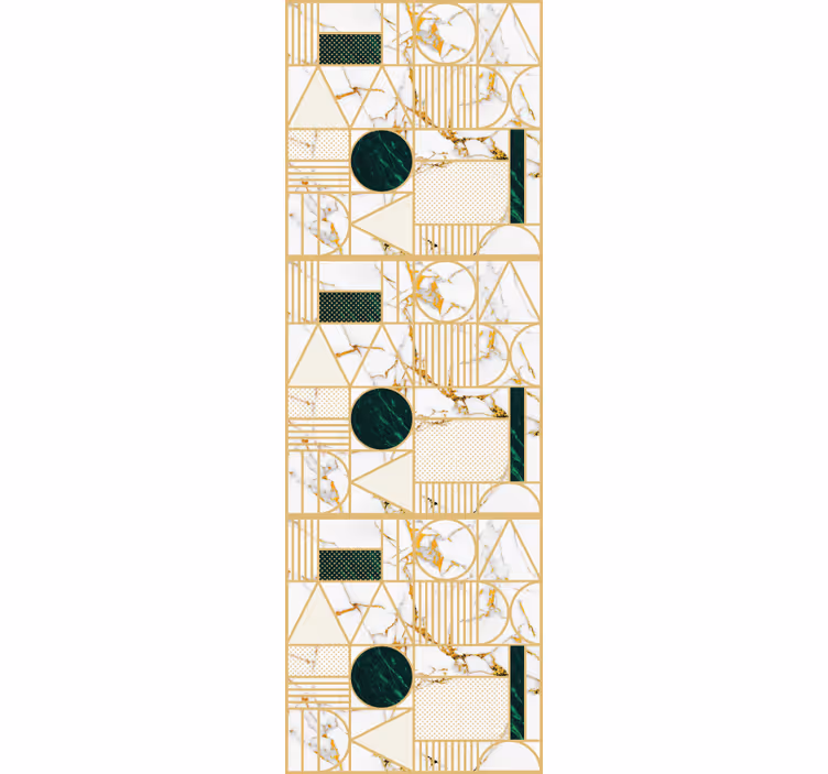 Fenster rollo modern in weißem marmor geometrisch - TenStickers