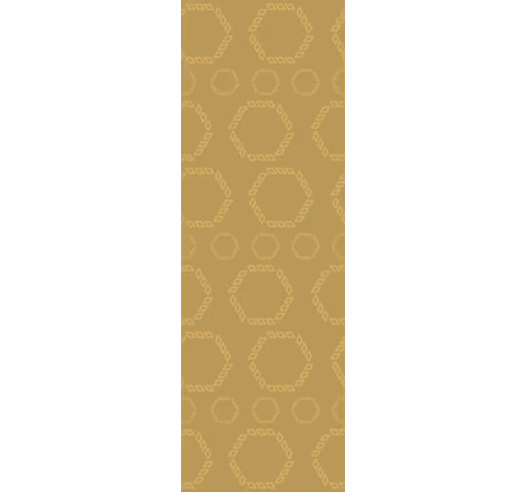 Fenster rollo modern mit goldenen sechseck-mustern - TenStickers